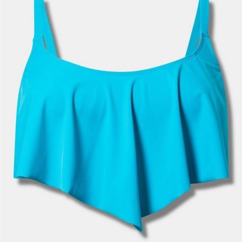 Torrid Blue Ruffle Bikini Set - Picture 2 of 4